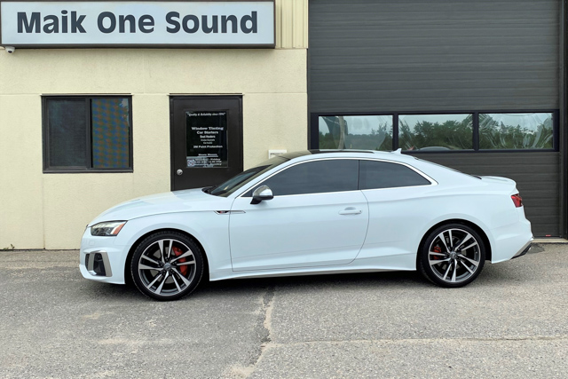 2021 Audi S5 with professional window tint in North Bay